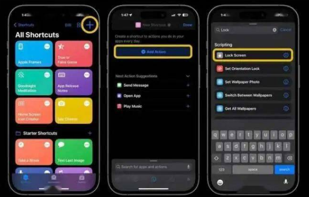 信阳苹果14锁屏维修店分享iPhone14升级iOS16.4后如何创建锁屏快捷方式 