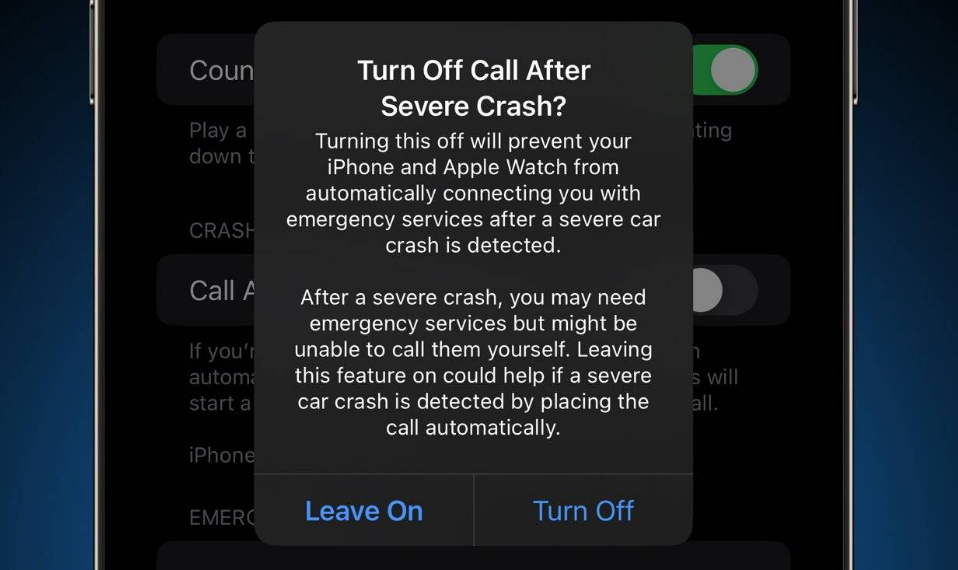 信阳苹果14维修分享 iPhone 14 和 Apple Watch 上关闭崩溃检测 